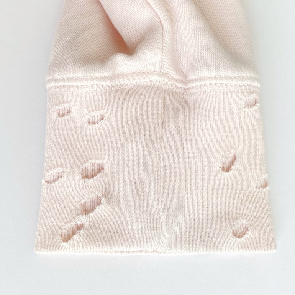 ZADIG & VOLTAIRE pink white ROCK UPPER PRINT SPUS SWEATER scoop neck sweatshirt - Picture 9 of 14